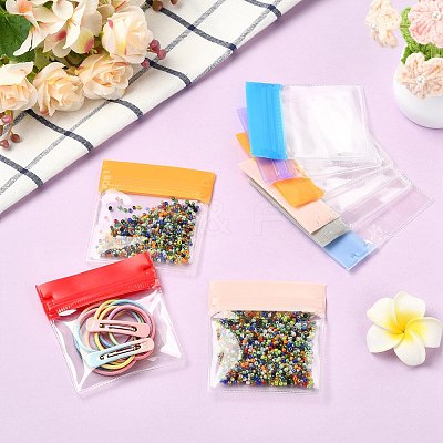 35Pcs 7 Colors Transparent EVA Packaging Resealable Bags ABAG-TA0002-29B-1