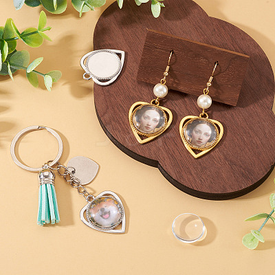 DIY Heart Pendant Making Kits STAS-TA0005-43-1