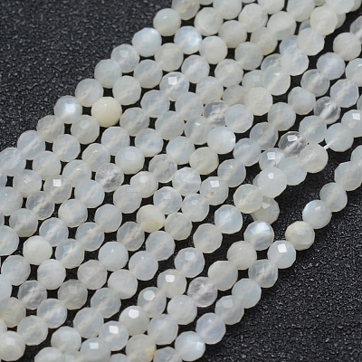 Natural White Moonstone Beads Strands G-E411-07-3mm-1