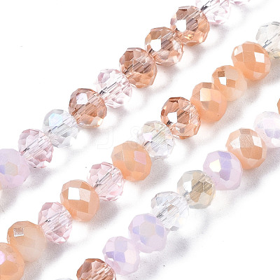 Electroplate Glass Beads Strands X-EGLA-T020-12E-1