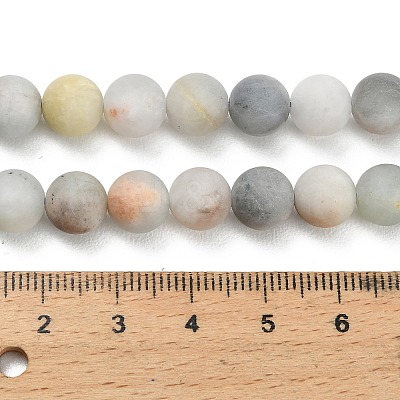 Natural Aquamarine Beads Strands G-P626-8mm-03-1