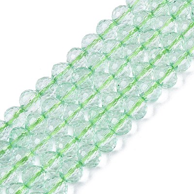 Dyed Transparent Crackle Glass Beads Strands GLAA-Q108-01A-A05-1