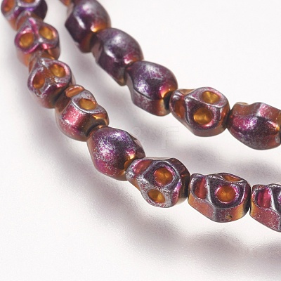 Electroplated Non-magnetic Synthetic Hematite Beads Strands G-K259-07E-1