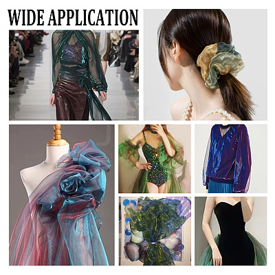 Polyester Organza Fabric DIY-WH0021-45C-1