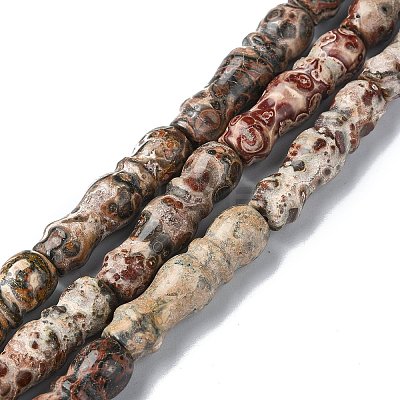 Natural Leopard Skin Jasper Beads Strands G-C135-C01-01-1