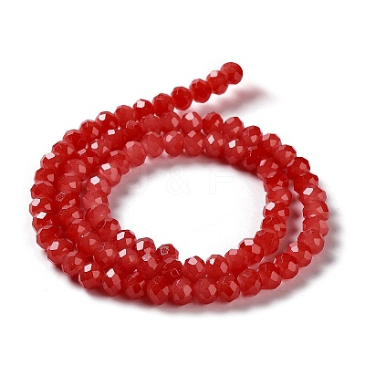 Baking Paint Imitation Jade Glass Bead Strands DGLA-A034-J6MM-A32-1