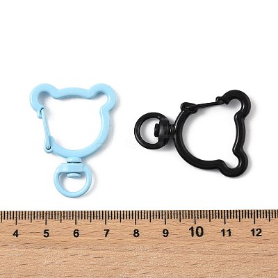 14Pcs Spray Painted Eco-Friendly Alloy Swivel Snap Hook Clasps FIND-FS0004-59-1
