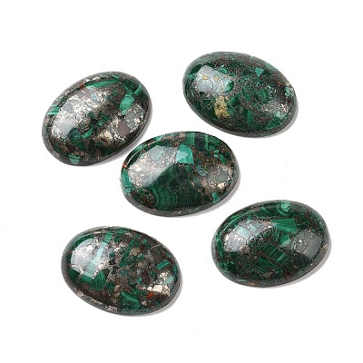 Natural Malachite Cabochons G-E464-42U-1