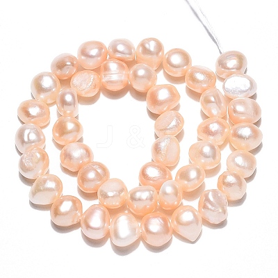 Natural Cultured Freshwater Pearl Beads Strands PEAR-N014-08H-02-1