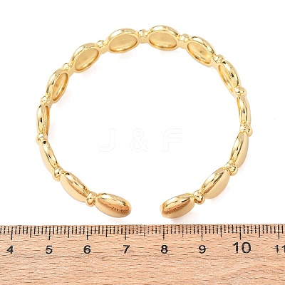 Brass Cuff Bangles for Women BJEW-C140-29G-1