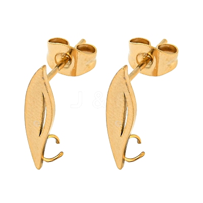 Ion Plating(IP) 304 Stainless Steel Stud Earring Findings STAS-H180-14G-1