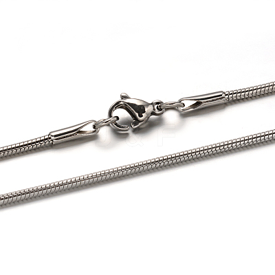 Tarnish Resistant 304 Stainless Steel Snake Chain Necklaces NJEW-F112-07-1