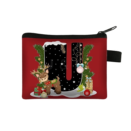 Christmat Letter Printed Polyester Wallets with Zipper PW-WGB27ED-15-1