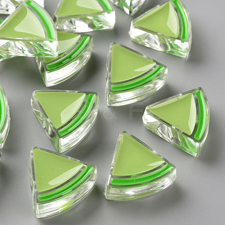 Transparent Enamel Acrylic Beads TACR-S155-001D-1