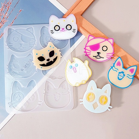 Animal Hair Clips Cabochon Silicone Molds DIY-Q033-03B-1