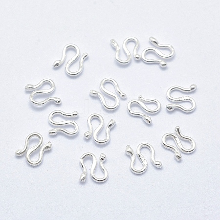 925 Sterling Silver S Shape Clasps X-STER-I013-37S-1