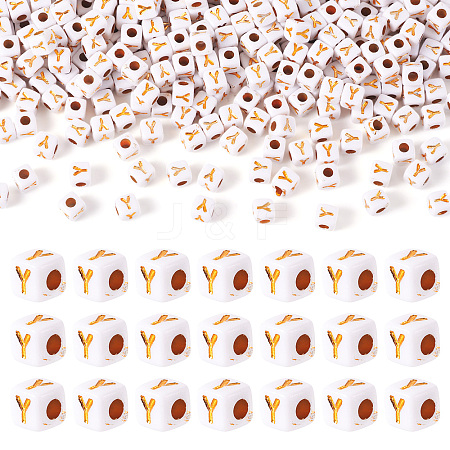 Opaque Acrylic Beads MACR-TAG0001-07Y-1