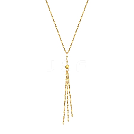 Stainless Steel Tassel Dapped Chain Necklaces PW-WG269F5-01-1