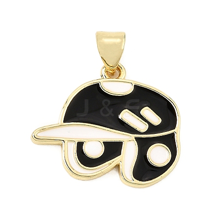 Baseball Alloy Enamel Pendants AL-CBAC8B4-01B-G-1