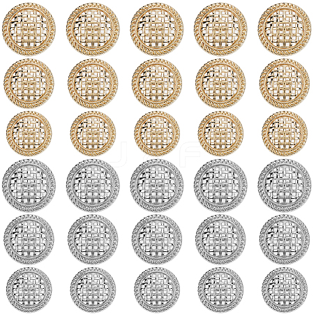30Pcs 6 Styles Alloy Buttons DIY-CY0001-19-1