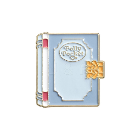 Book with Word Polly Pocket Enamel Pins PW-WG88683-02-1