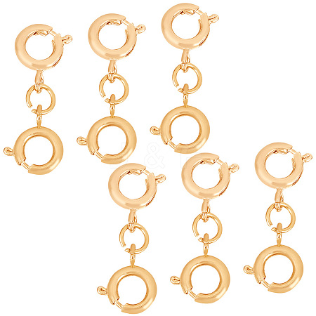 Brass Double Spring Ring Clasps FIND-AB00055-1