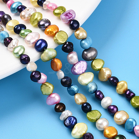 Natural Cultured Freshwater Pearl Beads Strands PEAR-N014-04J-1