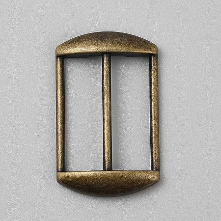 Alloy Tri-Glide Adjuster Buckles FIND-WH0139-378AB-1