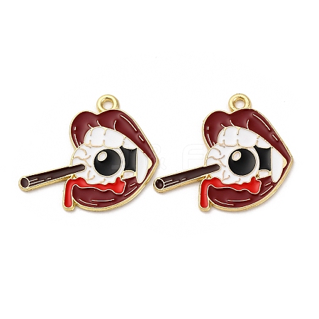 Halloween Alloy Enamel Pendants LS-STAS-I354-01G-L-1