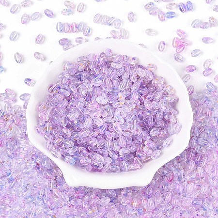 Baking Paint Transparent Glass Beads DGLA-T004-06E-1