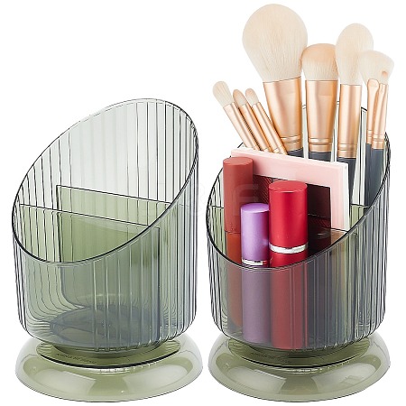 Transparent Plastic Makeup Brush Storage Organizer AJEW-WH0332-33A-1