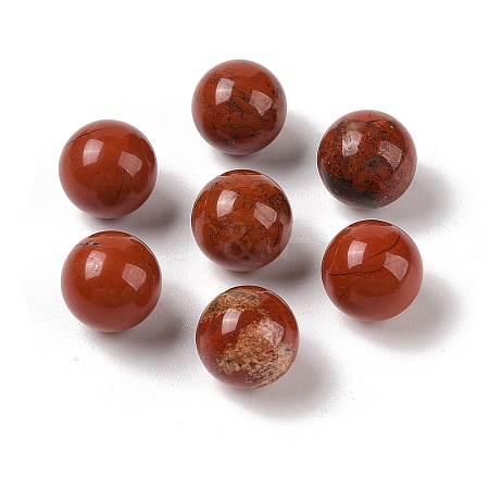 Natural Red Jasper No Hole Sphere Beads G-K353-04B-07-1