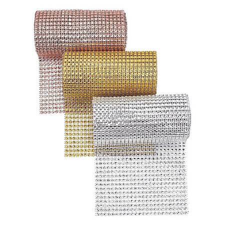 24 Rows Plastic Mesh Rhinestone Trimming DIY-CA0001-44-1