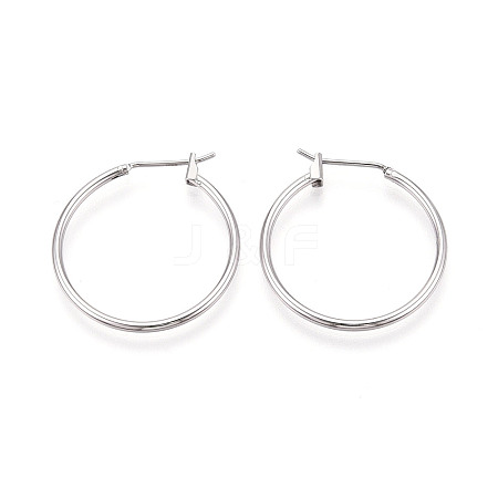 304 Stainless Steel Hoop Earrings EJEW-T048-25C-P-1