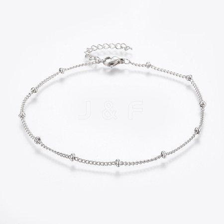 Tarnish Resistant 304 Stainless Steel Anklets AJEW-H013-04P-1