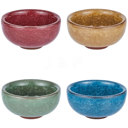 CRASPIRE 4Pcs 4 Colors Multifunctional Ink Dish Plate DJEW-CP0001-13-1