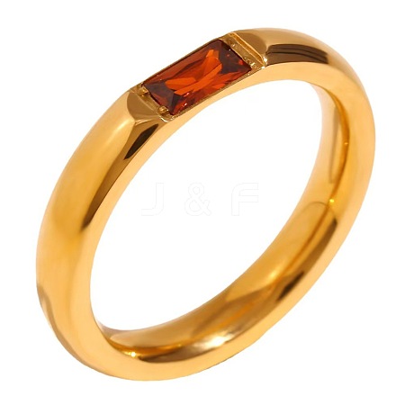 304 Stainless Steel Pave Cubic Zirconia Finger Rings FS-WG61B2A-03-1