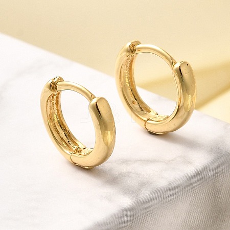 Rack Plating Ring Brass Hoop Earrings for Women EJEW-C125-09G-1