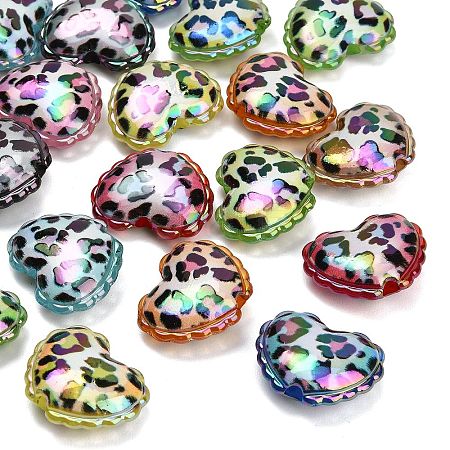 Plating Acrylic European Beads AC-CBA49BC-01-1