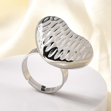 304 Stainless Steel Adjustable Finger Ring RJEW-H244-06P-1