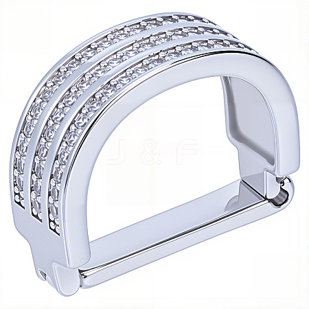 Zinc Alloy Clear Cubic Zirconia Tie Clips AJEW-WH20096-01-1