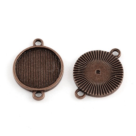Tibetan Style Cabochon Connector Settings TIBE-A17990-R-FF-1