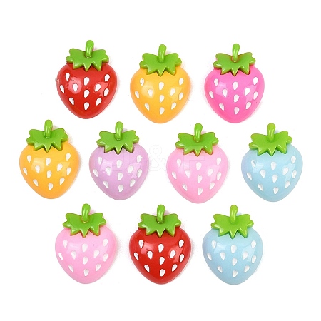 Opaque Resin Imitation Fruit Cabochons RESI-B048-03-1