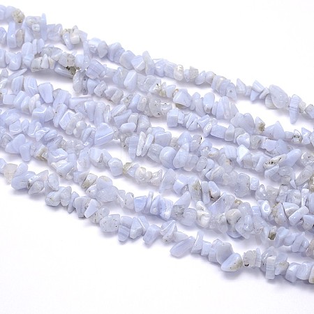 Natural Blue Lace Agates Strands G-O049-B-18-1