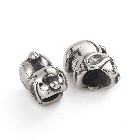 304 Stainless Steel European Beads OPDL-G009-16AS-1