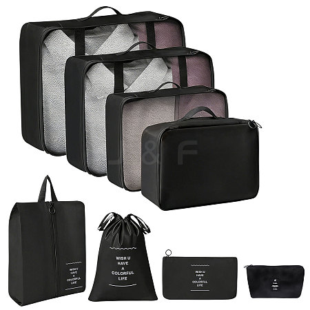 8Pcs Polyester Travel Toiletry Bags ABAG-WH0046-118B-1