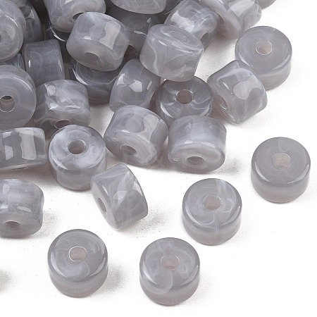 Two-Color Opaque Acrylic Imitation Gemstone Beads AC-CBA3EFE-02K-1