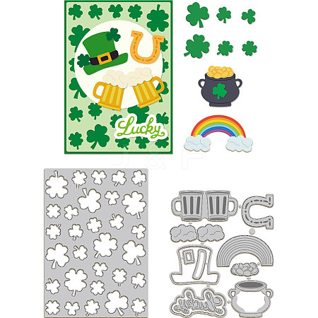 Saint Patrick's Day Carbon Steel Cutting Dies Stencils DIY-WH0309-1597-1