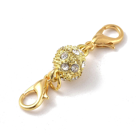Alloy Rhinestone Magnetic Clasps ALRI-TAC0001-01G-1