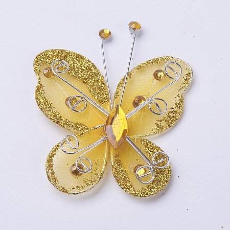 Polyester Butterfly Decoration DIY-WH0018-03J-1